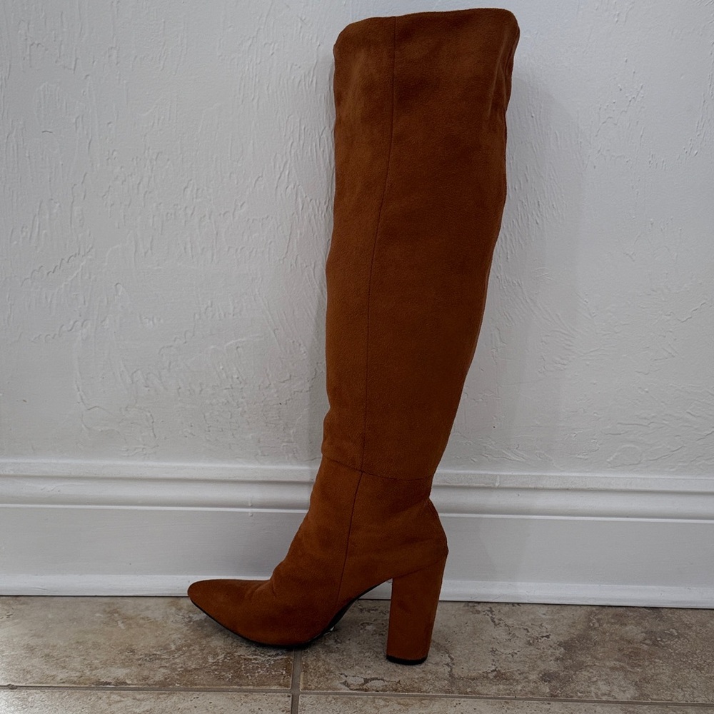 Chic Tan Over the Knee Boots